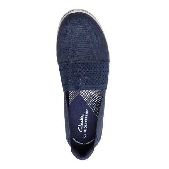 Clarks Women's Cloud Steppers Breeze Vibe Casual Flats Navy Size 5 1/2 M - Picture 5 of 6